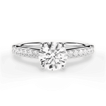 Elizabeth Round Cut Lab Grown Diamond Platinum Engagement Ring