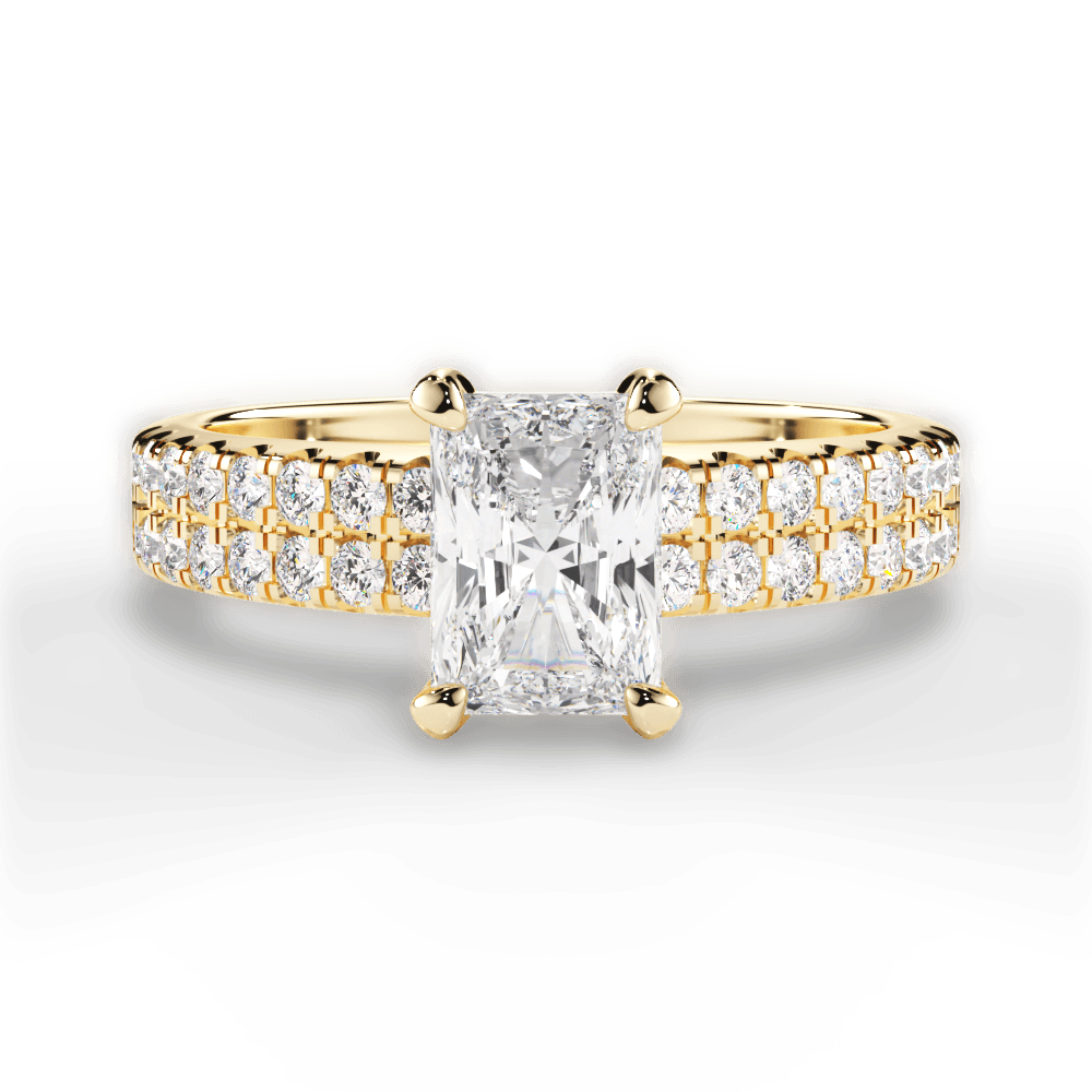 Kayla Radiant Cut Lab Grown Diamond 18Kt Yellow Gold Engagement Ring