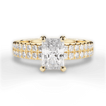 Kayla Radiant Cut Lab Grown Diamond 18Kt Yellow Gold Engagement Ring