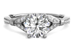 Geraldine Round Cut Lab Grown Diamond 18Kt White Gold Engagement Ring