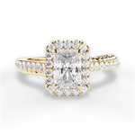 Kim Radiant Cut Lab Grown Diamond 18Kt Yellow Gold Engagement Ring