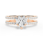 Christie Heart Cut Lab Grown Diamond 18Kt Rose Gold Engagement Ring