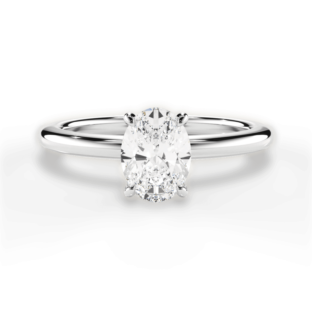 Allison Oval Cut Lab Grown Diamond Platinum Engagement Ring