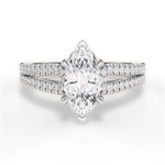 Jessica Marquise Cut Lab Grown Diamond 14Kt White Gold Engagement Ring