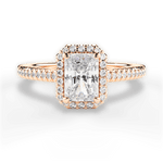 Jenny Radiant Cut Lab Grown Diamond 18Kt Rose Gold Engagement Ring