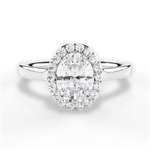 Fiona Oval Cut Lab Grown Diamond 14Kt White Gold Engagement Ring