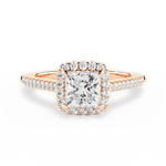 Jeanne Princess Cut Lab Grown Diamond 18Kt Rose Gold Engagement Ring