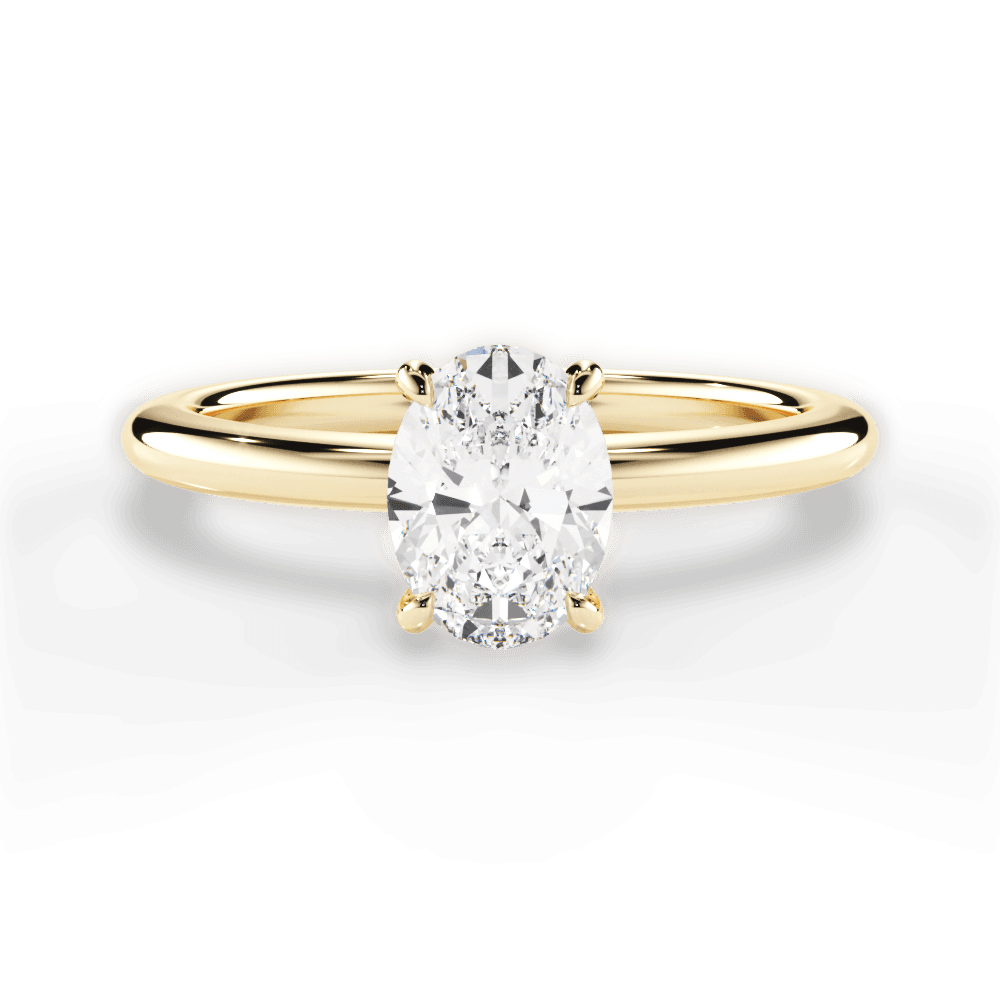 Allison Oval Cut Lab Grown Diamond 18Kt Yellow Gold Engagement Ring