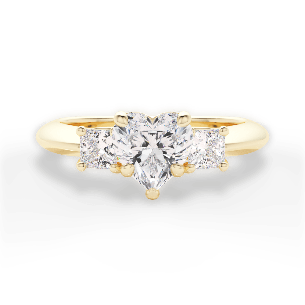 Dorothy Heart Cut Lab Grown Diamond 18Kt Yellow Gold Engagement Ring