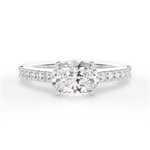 Diane Oval Cut Lab Grown Diamond Platinum Engagement Ring