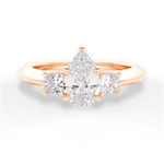 Dorothy Pear Cut Lab Grown Diamond 18Kt Rose Gold Engagement Ring