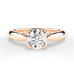 Gillian Round Cut Lab Grown Diamond 18Kt Rose Gold Engagement Ring