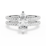 Christie Marquise Cut Lab Grown Diamond 14Kt White Gold Engagement Ring