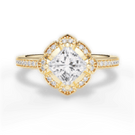 Hayley Princess Cut Lab Grown Diamond 18Kt Yellow Gold Engagement Ring