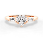 Emily Heart Cut Lab Grown Diamond 18Kt Rose Gold Engagement Ring