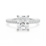 Janice Radiant Cut Lab Grown Diamond Platinum Engagement Ring