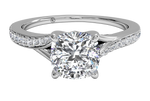 Elise Cushion Cut Lab Grown Diamond Platinum Engagement Ring