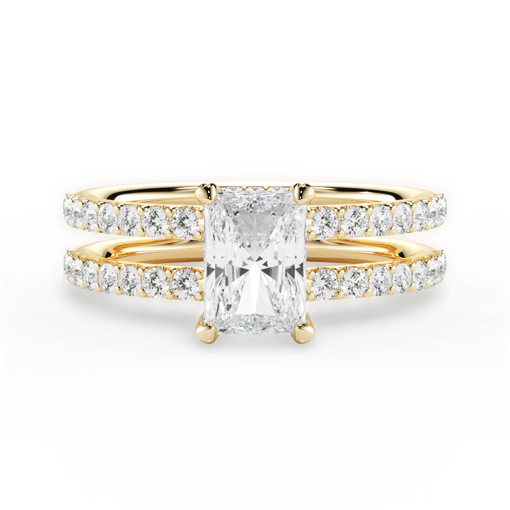 Christie Radiant Cut Lab Grown Diamond 18Kt Yellow Gold Engagement Ring