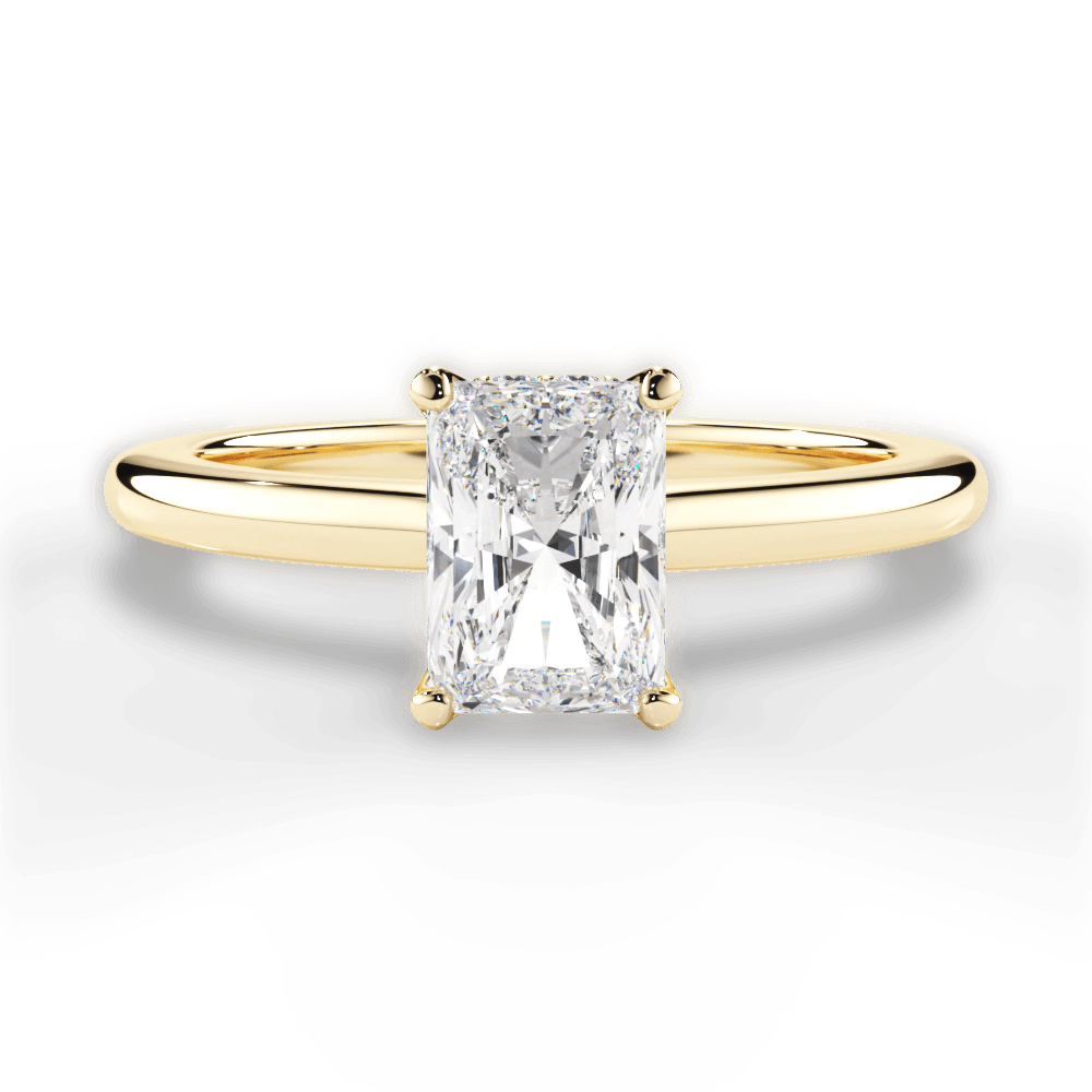 Brianna Radiant Cut Lab Grown Diamond 18Kt Yellow Gold Engagement Ring