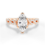 Justine Marquise Cut Lab Grown Diamond 18Kt Rose Gold Engagement Ring