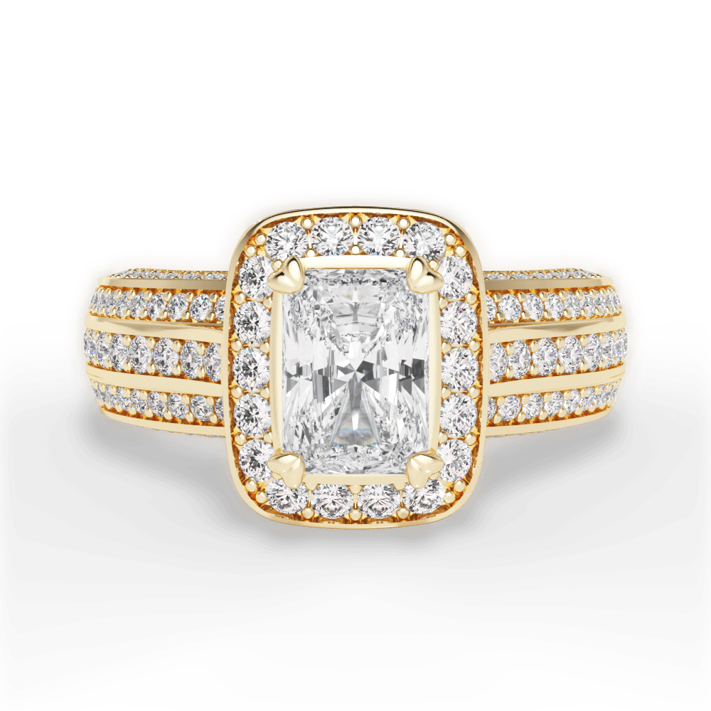 Madison Radiant Cut Lab Grown Diamond 18Kt Yellow Gold Engagement Ring