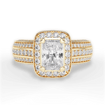 Madison Radiant Cut Lab Grown Diamond 18Kt Yellow Gold Engagement Ring