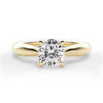 Dolores Cushion Cut Lab Grown Diamond 18Kt Yellow Gold Engagement Ring