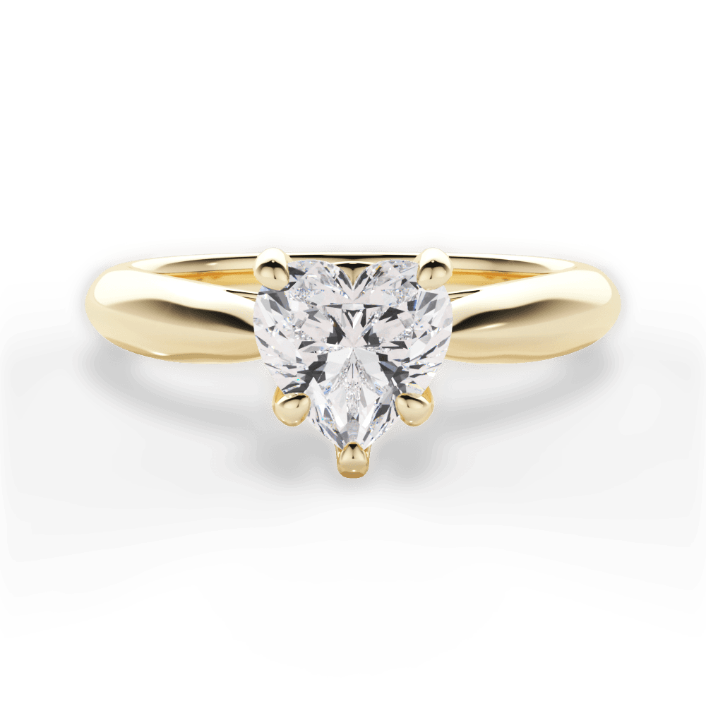 Dolores Heart Cut Lab Grown Diamond 18Kt Yellow Gold Engagement Ring