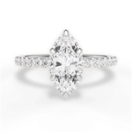 Isabella Marquise Cut Lab Grown Diamond Platinum Engagement Ring