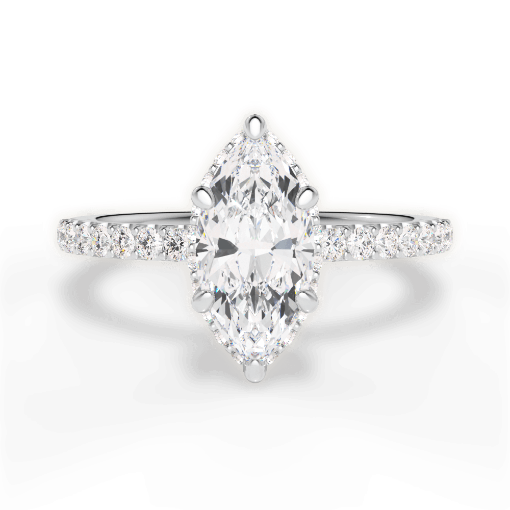 Isabella Marquise Cut Lab Grown Diamond Platinum Engagement Ring