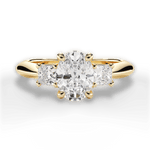 Dorothy Oval Cut Lab Grown Diamond 18Kt Yellow Gold Engagement Ring