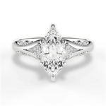 Isabel Marquise Cut Lab Grown Diamond 18Kt White Gold Engagement Ring