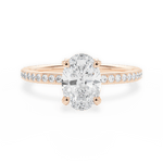 Janice Oval Cut Lab Grown Diamond 18Kt Rose Gold Engagement Ring