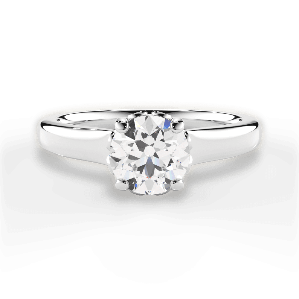 Carol Round Cut Lab Grown Diamond Platinum Engagement Ring
