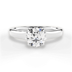 Carol Round Cut Lab Grown Diamond 14Kt White Gold Engagement Ring