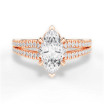 Jessica Marquise Cut Lab Grown Diamond 18Kt Rose Gold Engagement Ring