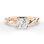 Emma Princess Cut Lab Grown Diamond 18Kt Rose Gold Engagement Ring