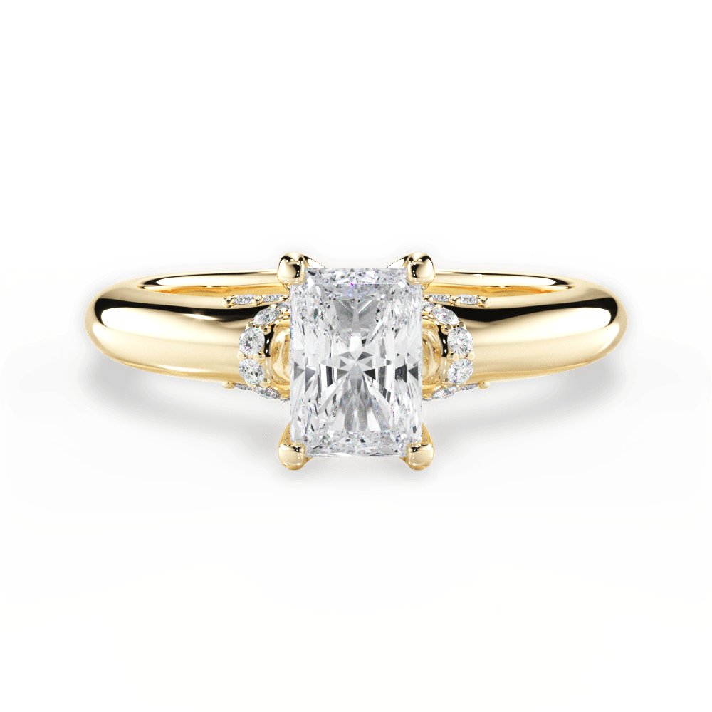 Florence Radiant Cut Lab Grown Diamond 18Kt Yellow Gold Engagement Ring