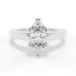 Anna Marquise Cut Lab Grown Diamond 14Kt White Gold Engagement Ring