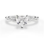 Charlotte Heart Cut Lab Grown Diamond Platinum Engagement Ring