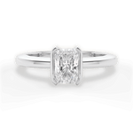 Bridget Radiant Cut Lab Grown Diamond Platinum Engagement Ring