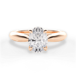 Dolores Oval Cut Lab Grown Diamond 18Kt Rose Gold Engagement Ring