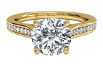 Elena Round Cut Lab Grown Diamond 18Kt Yellow Gold Engagement Ring