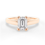 Courtney Emerald Cut Lab Grown Diamond 18Kt Rose Gold Engagement Ring