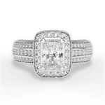 Madison Radiant Cut Lab Grown Diamond 18Kt White Gold Engagement Ring