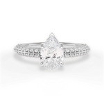 Gail Pear Cut Lab Grown Diamond 18Kt White Gold Engagement Ring