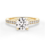 Gilda Round Cut Lab Grown Diamond 18Kt Yellow Gold Engagement Ring