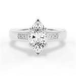Brittany Marquise Cut Lab Grown Diamond 14Kt White Gold Engagement Ring
