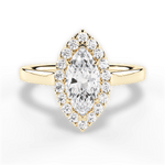 Fiona Marquise Cut Lab Grown Diamond 18Kt Yellow Gold Engagement Ring