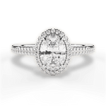 Jenny Oval Cut Lab Grown Diamond 14Kt White Gold Engagement Ring